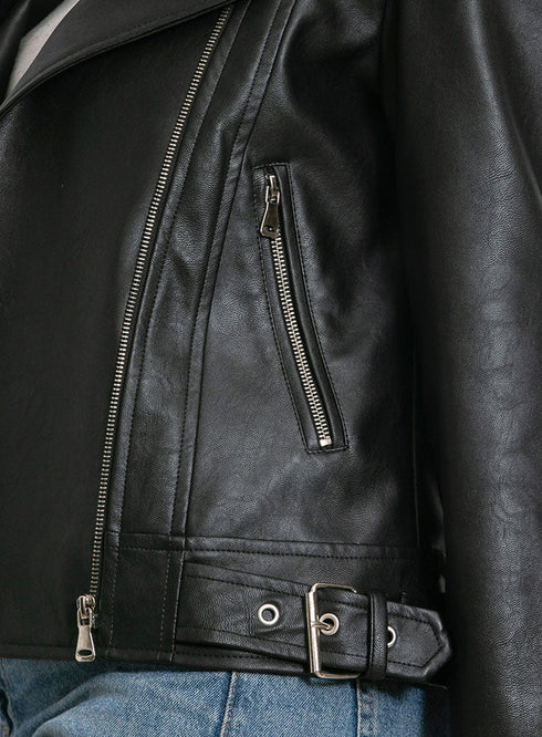 Black Leather Jacket - Khotwh